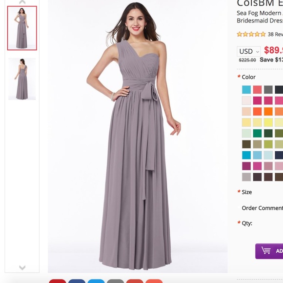 One Shoulder BRIDESMAID dress - Picture 1 of 3
